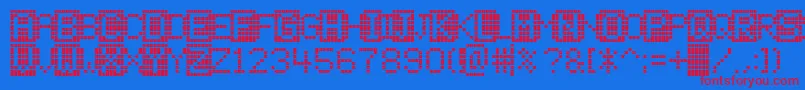 More about Chesstype Font Chesstype Font – Red Fonts on Blue Background