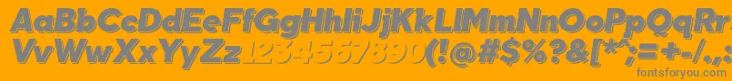 フォントTabarraShadowItalicFfp – オレンジの背景に灰色の文字