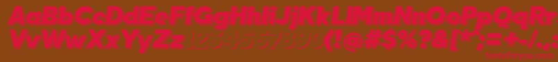 TabarraShadowItalicFfp Font – Red Fonts on Brown Background