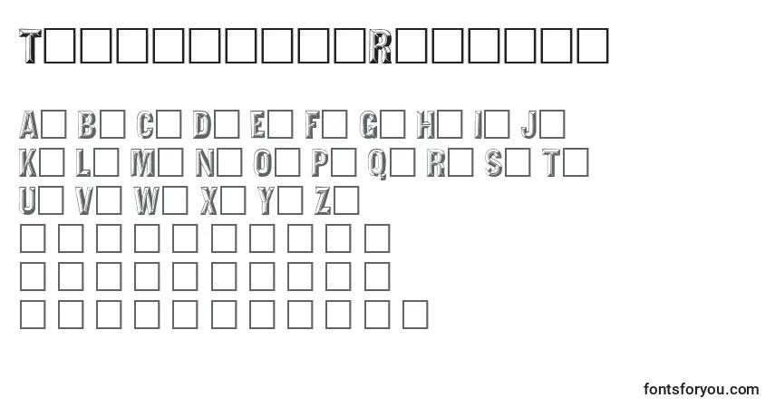 Шрифт TejaratchiRegular – алфавит, цифры, специальные символы