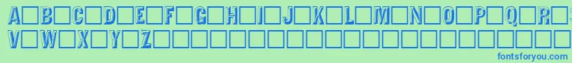 TejaratchiRegular Font – Blue Fonts on Green Background