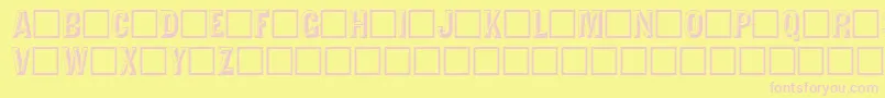 Шрифт TejaratchiRegular – розовые шрифты на жёлтом фоне