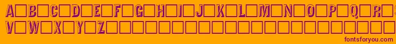TejaratchiRegular Font – Purple Fonts on Orange Background