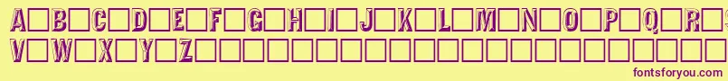 TejaratchiRegular Font – Purple Fonts on Yellow Background