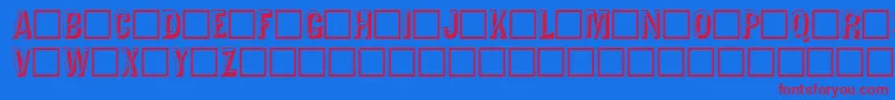 フォントTejaratchiRegular – 赤い文字の青い背景