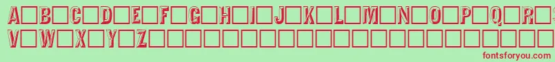 TejaratchiRegular Font – Red Fonts on Green Background