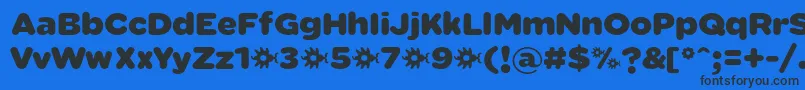 Шрифт SabandijaFontFfp – чёрные шрифты на синем фоне