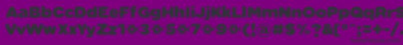 フォントSabandijaFontFfp – 紫の背景に黒い文字
