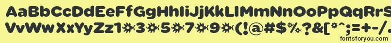 SabandijaFontFfp Font – Black Fonts on Yellow Background