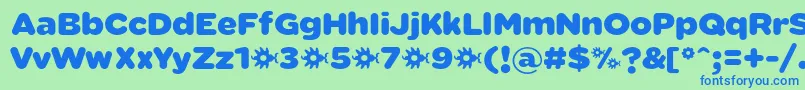 SabandijaFontFfp Font – Blue Fonts on Green Background