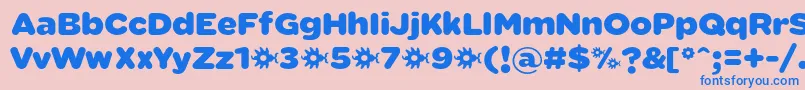 SabandijaFontFfp Font – Blue Fonts on Pink Background