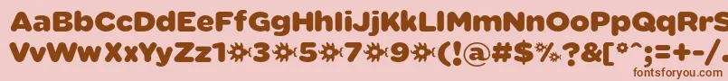 SabandijaFontFfp Font – Brown Fonts on Pink Background