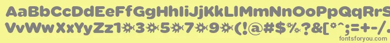Lisätietoja SabandijaFontFfp-fontista SabandijaFontFfp-fontti – harmaat kirjasimet keltaisella taustalla