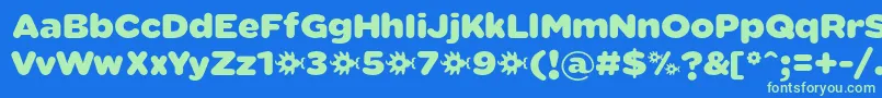 SabandijaFontFfp Font – Green Fonts on Blue Background