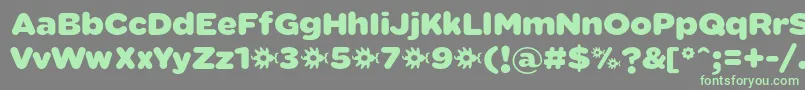 SabandijaFontFfp Font – Green Fonts on Gray Background