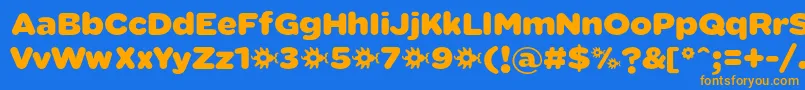 SabandijaFontFfp Font – Orange Fonts on Blue Background