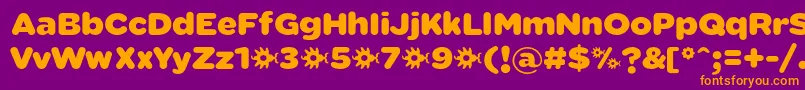 SabandijaFontFfp Font – Orange Fonts on Purple Background