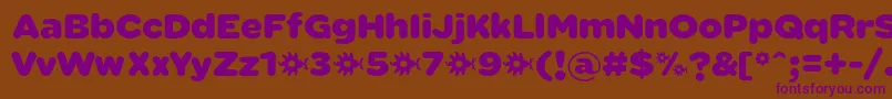 SabandijaFontFfp Font – Purple Fonts on Brown Background