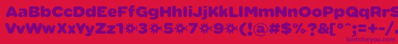 SabandijaFontFfp Font – Purple Fonts on Red Background