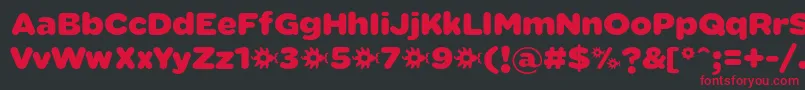 SabandijaFontFfp Font – Red Fonts on Black Background