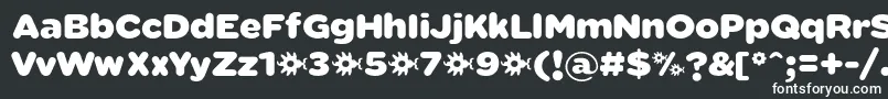 Шрифт SabandijaFontFfp – белые шрифты на чёрном фоне