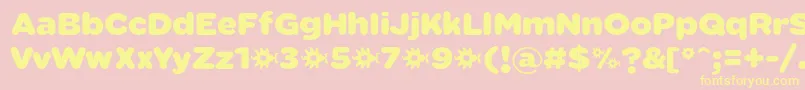 SabandijaFontFfp Font – Yellow Fonts on Pink Background