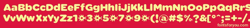 SabandijaFontFfp Font – Yellow Fonts on Red Background