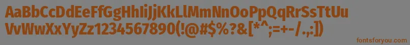 FirasanscondensedExtrabold Font – Brown Fonts on Gray Background