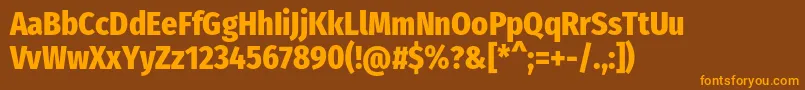 FirasanscondensedExtrabold Font – Orange Fonts on Brown Background