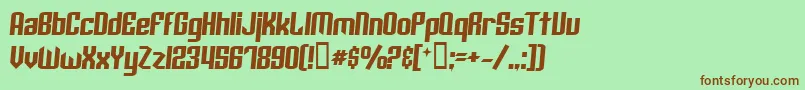 ArcheryBlackRoundedItalic Font – Brown Fonts on Green Background
