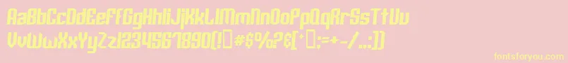 ArcheryBlackRoundedItalic Font – Yellow Fonts on Pink Background