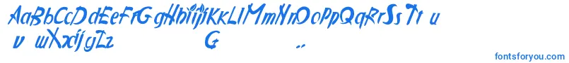 Шрифт Applejuc – синие шрифты на белом фоне