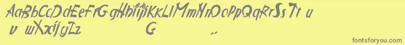Applejuc Font – Gray Fonts on Yellow Background