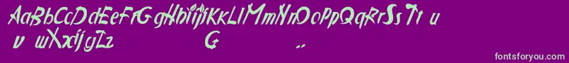 Applejuc Font – Green Fonts on Purple Background