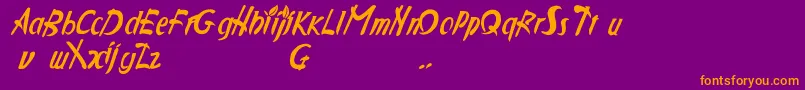 Applejuc Font – Orange Fonts on Purple Background