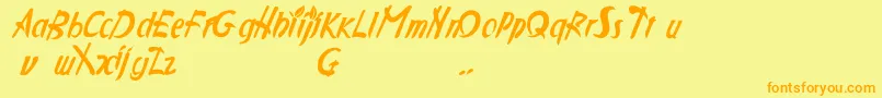 Applejuc Font – Orange Fonts on Yellow Background