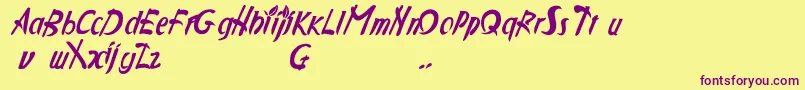 Applejuc Font – Purple Fonts on Yellow Background