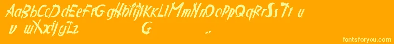 Шрифт Applejuc – жёлтые шрифты на оранжевом фоне