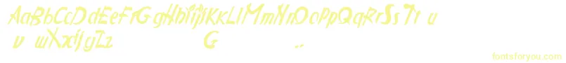 Applejuc Font – Yellow Fonts on White Background