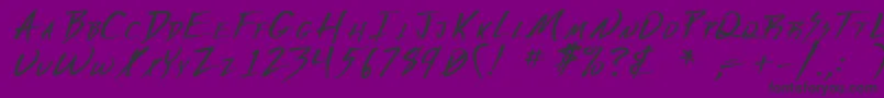 VeckerBold-Schriftart – Schwarze Schriften auf violettem Hintergrund