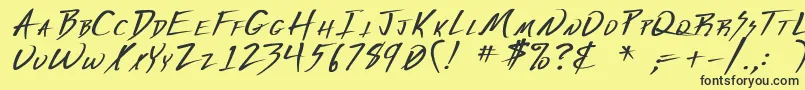 Шрифт VeckerBold – чёрные шрифты на жёлтом фоне