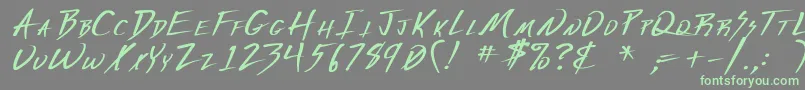 VeckerBold Font – Green Fonts on Gray Background