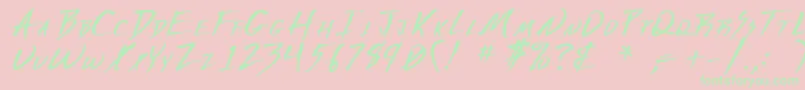 VeckerBold Font – Green Fonts on Pink Background