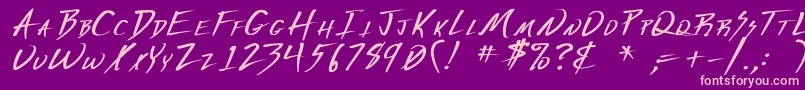 VeckerBold Font – Pink Fonts on Purple Background