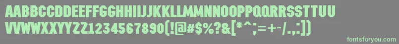 AMachinanovaBold Font – Green Fonts on Gray Background