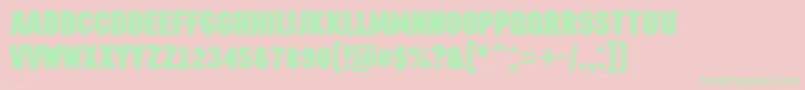 AMachinanovaBold Font – Green Fonts on Pink Background