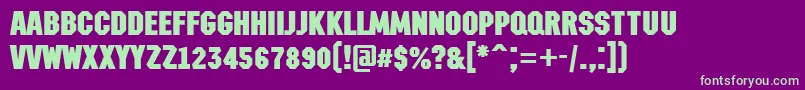 AMachinanovaBold Font – Green Fonts on Purple Background