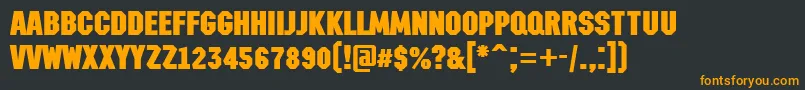 AMachinanovaBold Font – Orange Fonts on Black Background