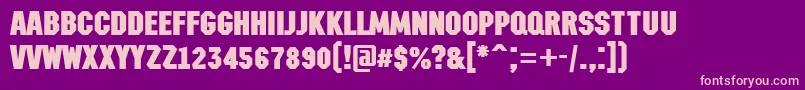 AMachinanovaBold Font – Pink Fonts on Purple Background