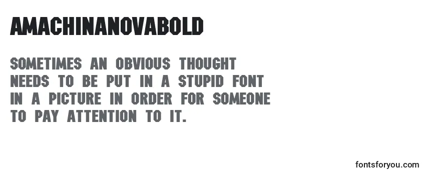 Review of the AMachinanovaBold Font